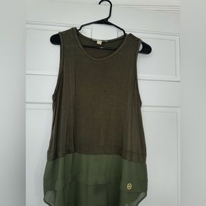 NEVER WORN MICHAEL KORS OLIVE GREEN TOP